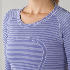 Lululemon Swiftly Tech Long Sleeve Crew in Heathered Lullaby